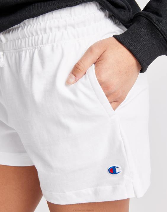 Champion ženske kratke hlače c logotipom 3\" 2B841492 bela