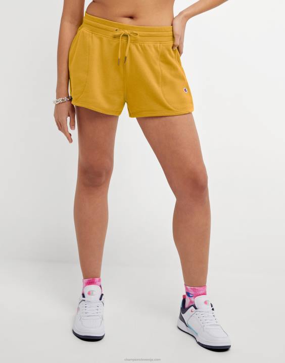 Champion ženske kratke hlače iz francoskega frotirja kampus 2,5\" 2B841452 sončna številčnica rumena