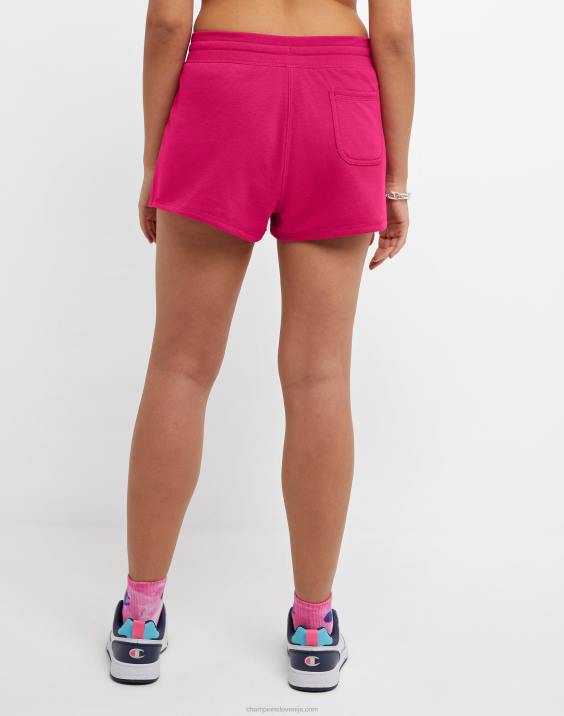 Champion ženske kratke hlače iz francoskega frotirja kampus 2,5\" 2B841456 jagodno rdečilo