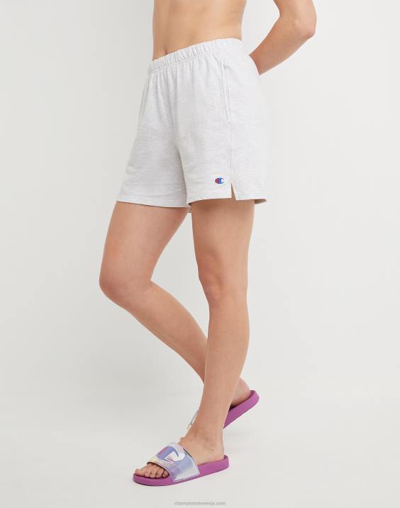 Champion ženske kratke hlače z visoko postavo 5\" 2B841503 srebrno siva