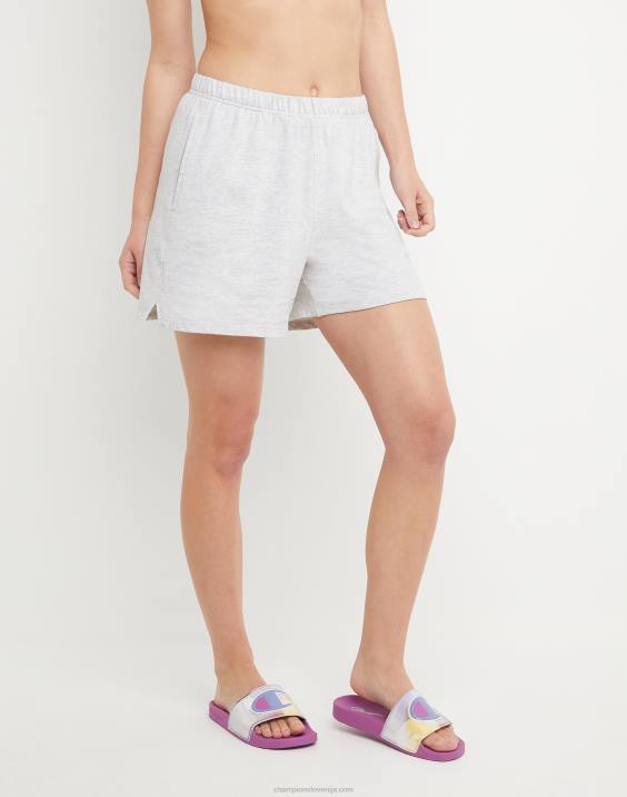 Champion ženske kratke hlače z visoko postavo 5\" 2B841503 srebrno siva