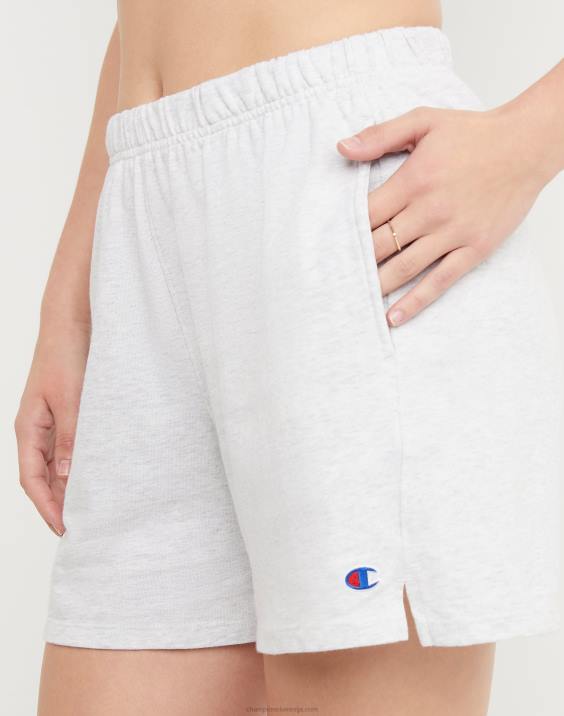 Champion ženske kratke hlače z visoko postavo 5\" 2B841503 srebrno siva