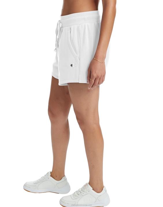 Champion ženske kratke hlače z vzvratnim tkanjem c logotipom 3\" 2B841509 bela