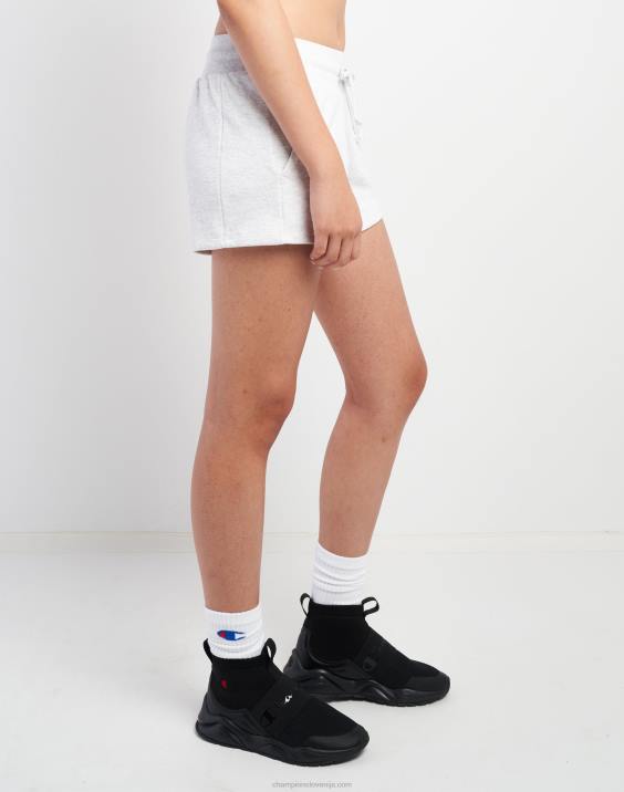 Champion ženske kratke hlače z vzvratnim tkanjem c logotipom 3\" 2B841510 srebrno siva