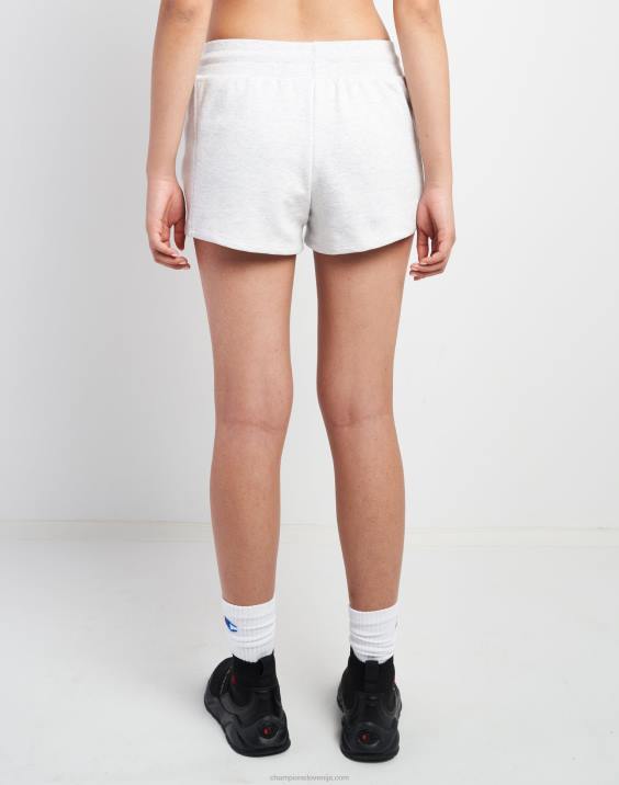 Champion ženske kratke hlače z vzvratnim tkanjem c logotipom 3\" 2B841510 srebrno siva