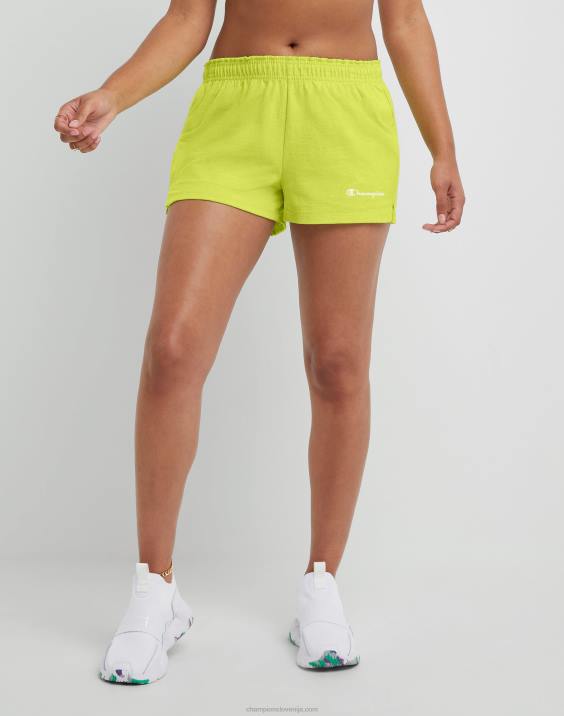 Champion ženske kratke hlače za vadbo classic script 3,5\" 2B841475 limetna vresa