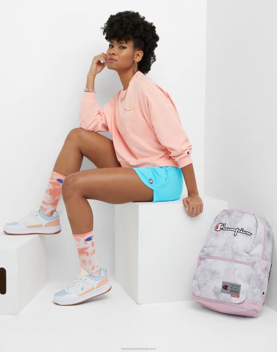 Champion ženske mehke kratke hlače z logotipom c zaplate 2,5\" 2B841464 svetlo nebesno modra