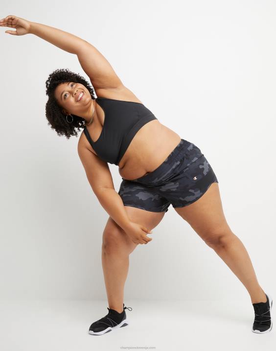 Champion ženske plus absolutno tkane kratke hlače 4\" 2B841494 športno maskirno strelivo črno