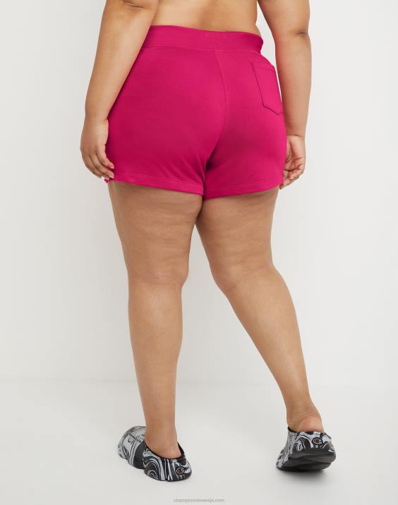 Champion ženske plus kampus kratke hlače iz francoskega frotirja 3\" 2B841519 jagodno rdečilo