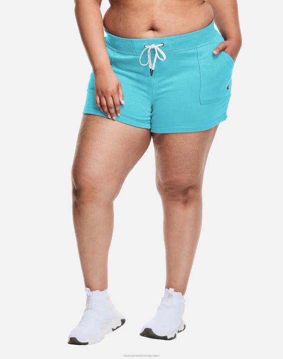 Champion ženske plus kampus kratke hlače iz francoskega frotirja 3\" 2B841520 svetlo nebesno modra