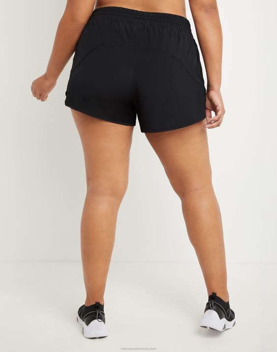 Champion ženske plus športno tkane kratke 4\" 2B841507 Črna