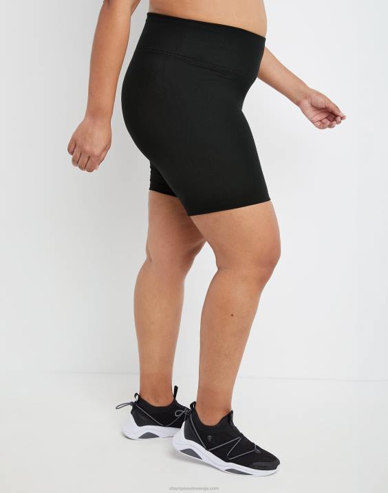 Champion ženske plus pristne kratke kolesarske hlače z logotipom 8\" 2B841483 Črna