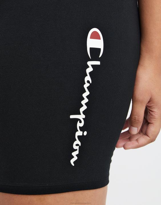 Champion ženske plus pristne kratke kolesarske hlače z logotipom 8\" 2B841483 Črna