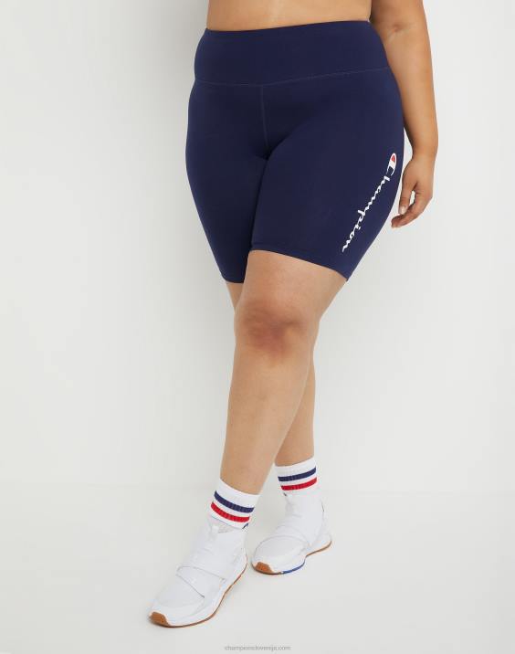 Champion ženske plus pristne kratke kolesarske hlače z logotipom 8\" 2B841484 atletska mornarica