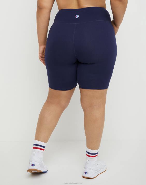 Champion ženske plus pristne kratke kolesarske hlače z logotipom 8\" 2B841484 atletska mornarica