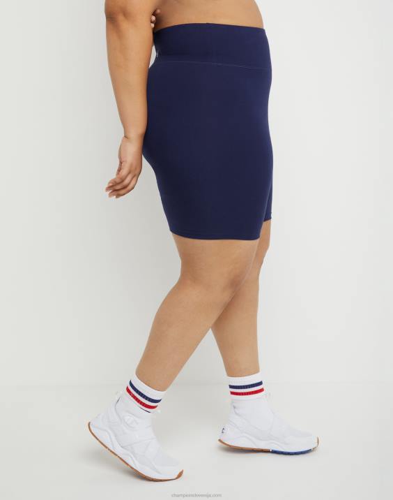 Champion ženske plus pristne kratke kolesarske hlače z logotipom 8\" 2B841484 atletska mornarica