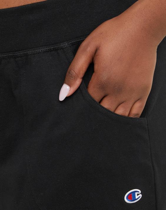 Champion ženske plus vsakdanje bombažne kratke hlače 7,5\" 2B841539 Črna