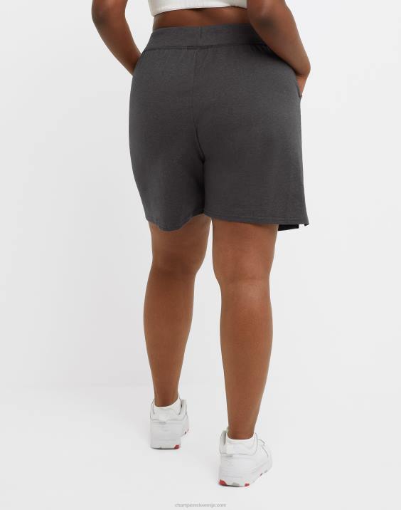 Champion ženske plus vsakdanje bombažne kratke hlače 7,5\" 2B841540 granitno resje