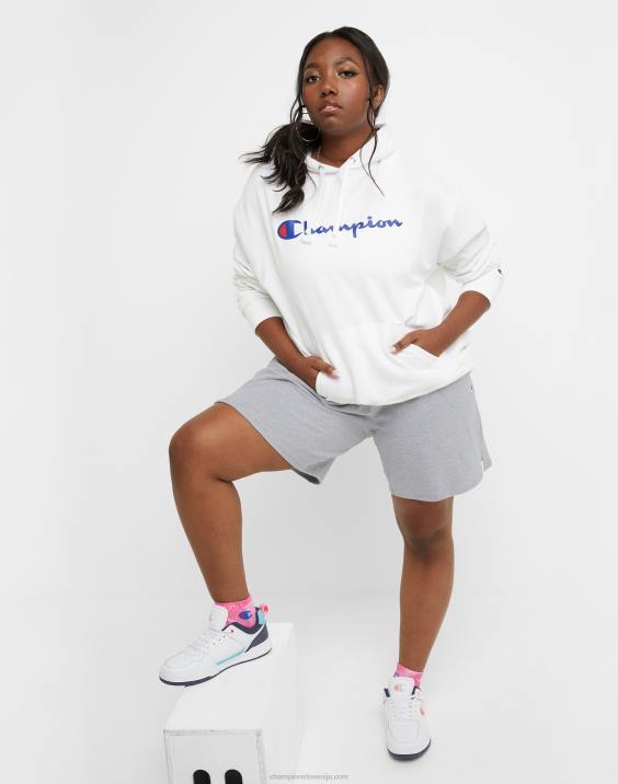 Champion ženske plus vsakdanje bombažne kratke hlače 7,5\" 2B841541 oksfordsko sivo resje