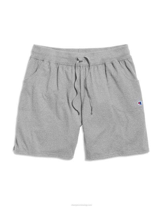 Champion ženske plus vsakdanje bombažne kratke hlače 7,5\" 2B841541 oksfordsko sivo resje