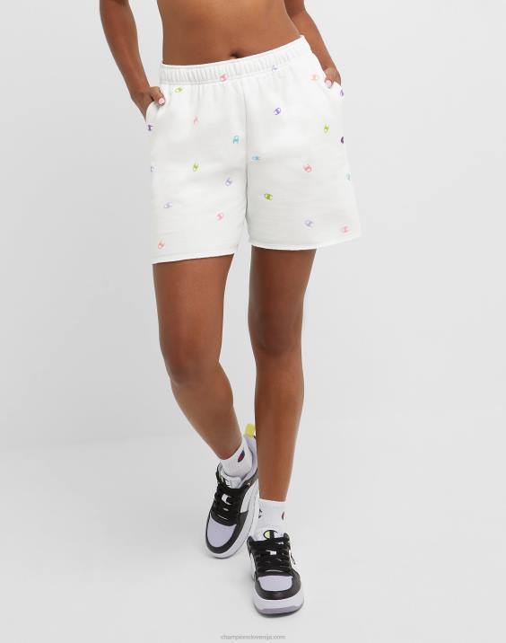 Champion ženske powerblend kratke hlače 6,5\" 2B841449 vrgel c belo