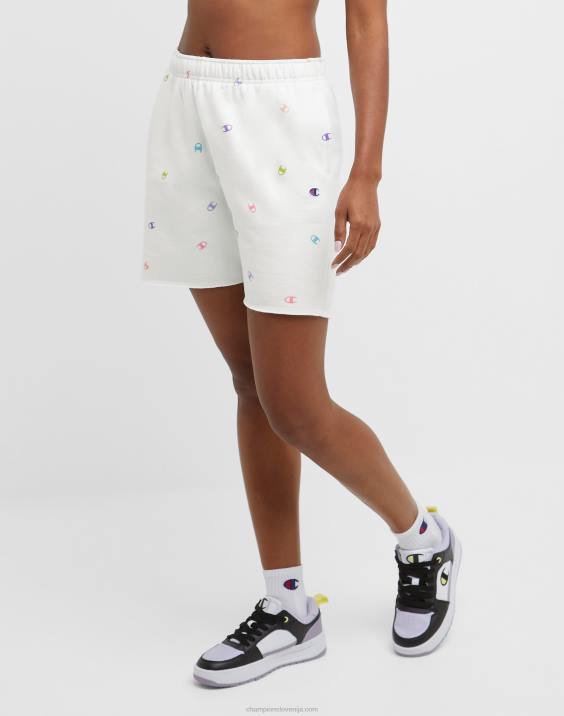Champion ženske powerblend kratke hlače 6,5\" 2B841449 vrgel c belo