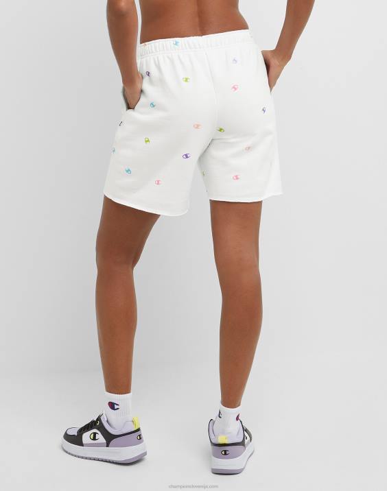 Champion ženske powerblend kratke hlače 6,5\" 2B841449 vrgel c belo