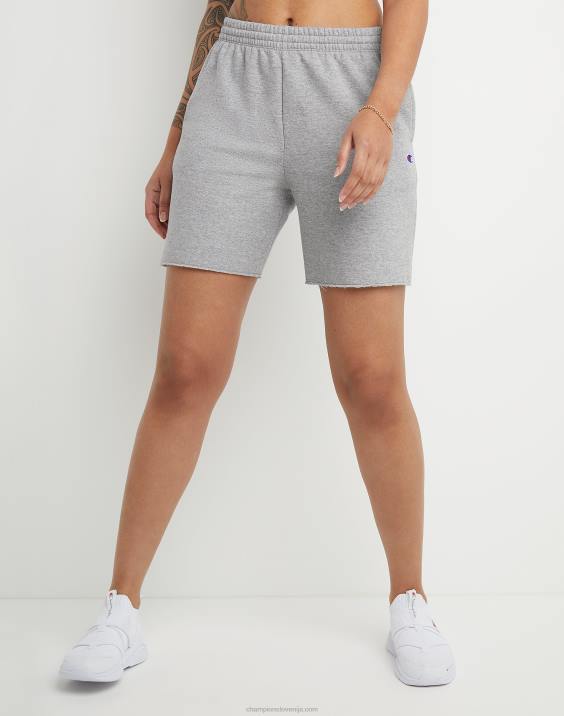 Champion ženske powerblend kratke hlače z logotipom 6,5\" 2B841511 oksford siva
