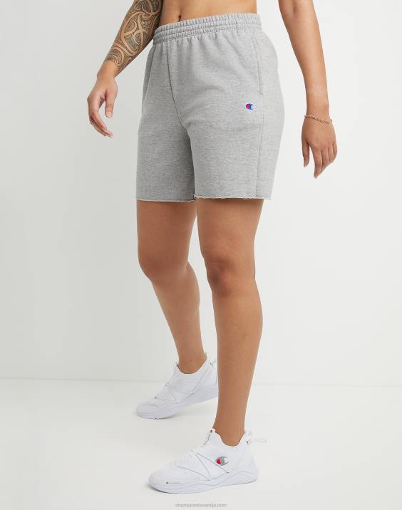 Champion ženske powerblend kratke hlače z logotipom 6,5\" 2B841511 oksford siva