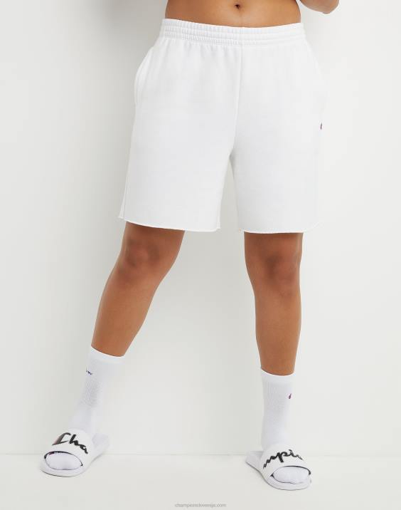 Champion ženske powerblend kratke hlače z logotipom 6,5\" 2B841513 bela