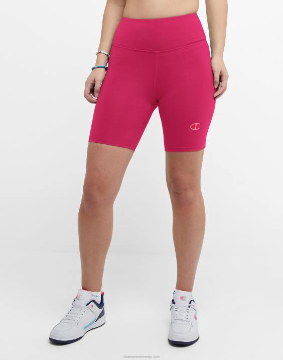 Champion ženske pristne kolesarske kratke hlače hd incline c logotip 7\" 2B841448 jagodno rdečilo