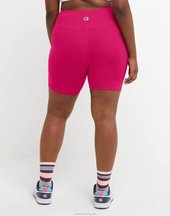 Champion ženske pristne kolesarske kratke hlače hd inline c logotip 8\" (velikost večje) 2B841437 jagodno rdečilo