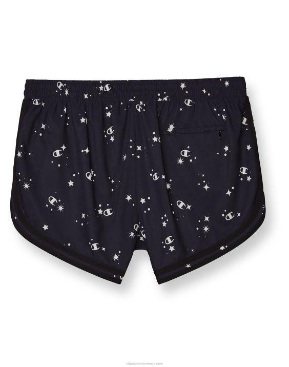 Champion ženske univerzitetne kratke hlače s potiskom 3,5\" 2B841472 c zvezde črne