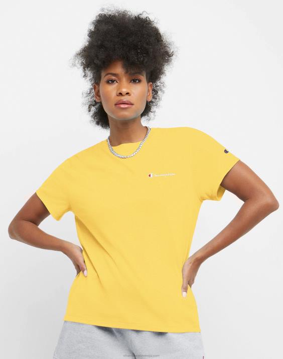 Champion ženske klasični logotip za majico 2B842058 rumeni kamen