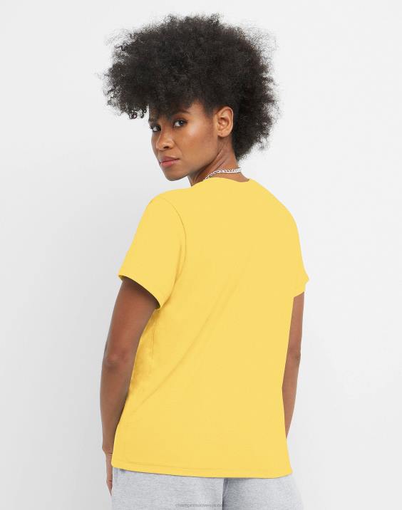 Champion ženske klasični logotip za majico 2B842058 rumeni kamen