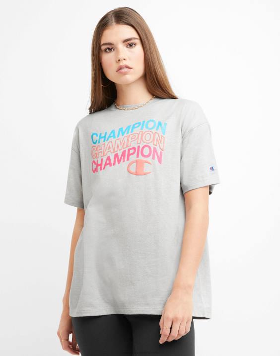 Champion ženske klasični ohlapni logotipi z valovitimi majicami nad c 2B842049 oksford siva