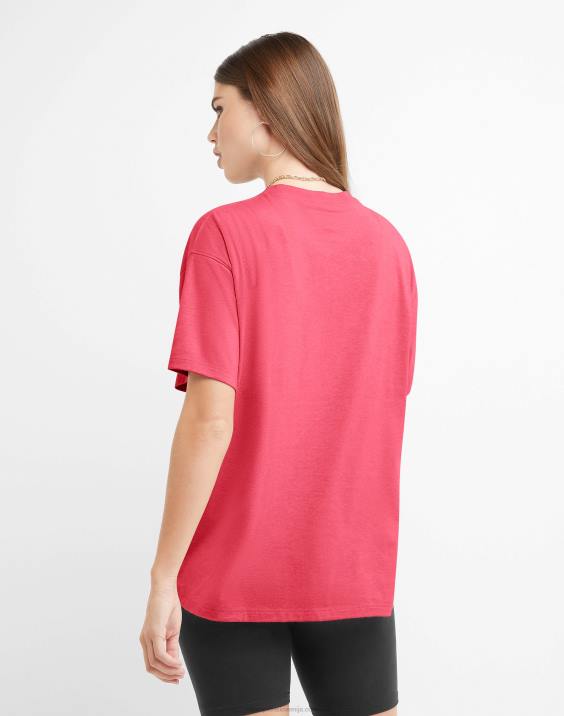 Champion ženske klasični ohlapni logotipi z valovitimi majicami nad c 2B842050 veselo roza