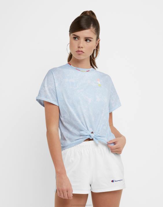 Champion ženske kravata sprednja majica modri marmor 2B841358