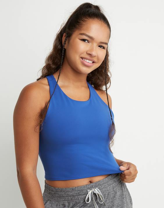 Champion ženske mehak kratki top 2B842076 globoko bleščeče modro