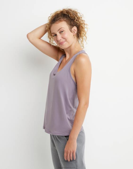 Champion ženske mehak na dotik Essential tank c logotip 2B842025 dimljena lila