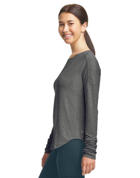 Champion ženske modna majica z dolgimi rokavi c9 2B841665 odmeva sivo vresje