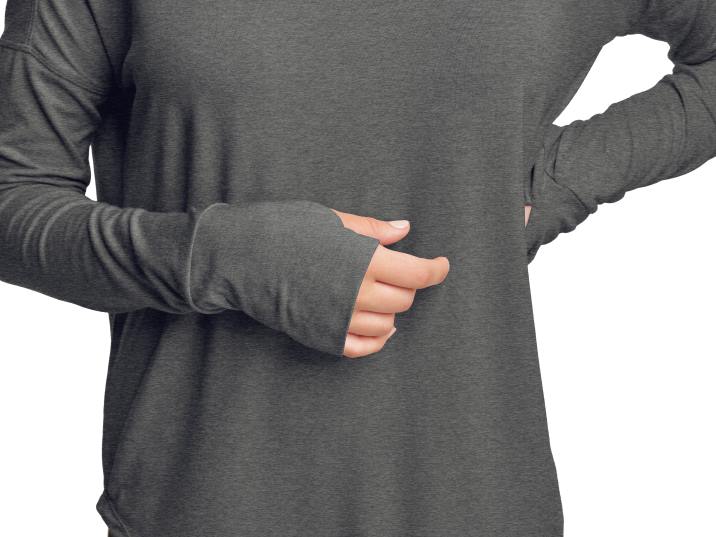 Champion ženske modna majica z dolgimi rokavi c9 2B841665 odmeva sivo vresje