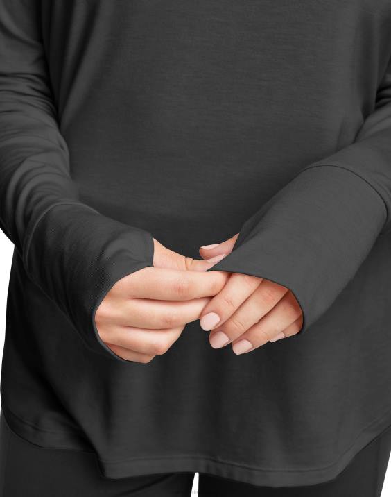 Champion ženske modna majica z dolgimi rokavi c9 2B841666 ebenovina