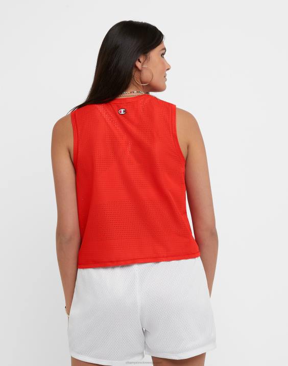 Champion ženske mrežast brezrokavnik z logotipom 2B841340 rdeči plamen