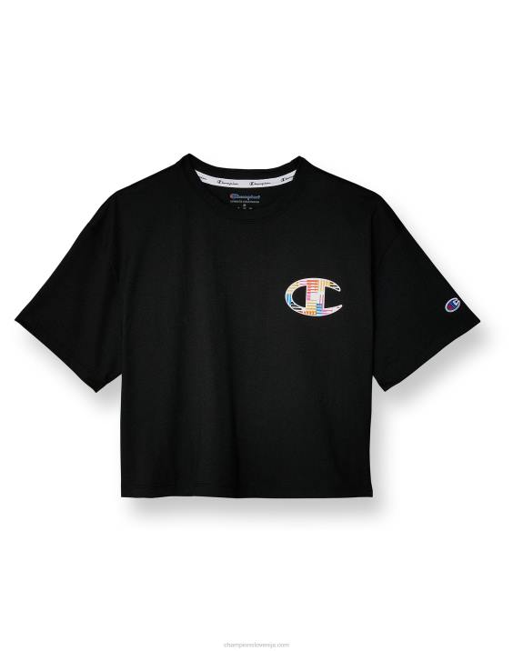 Champion ženske obrezan logotip crush-dye scenarij 2B842032 Črna