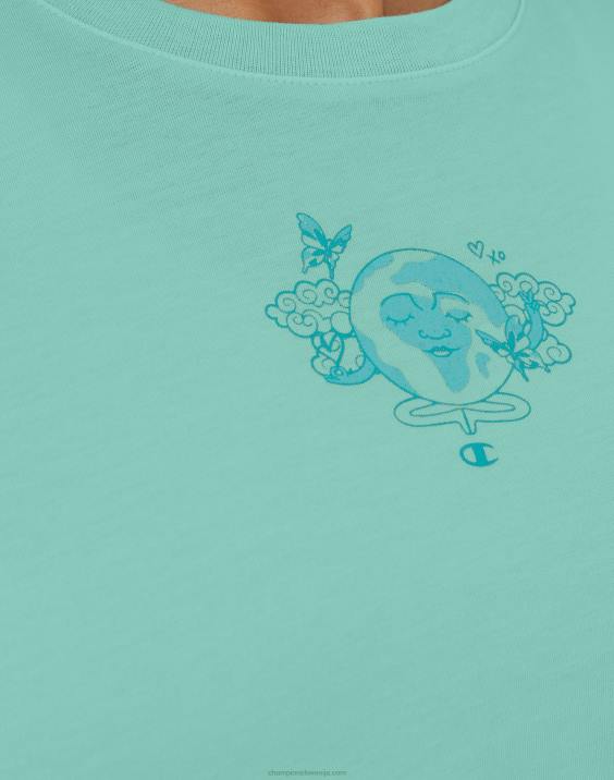 Champion ženske oprijeta majica global goddess 2B841323 sončna barva čista meta