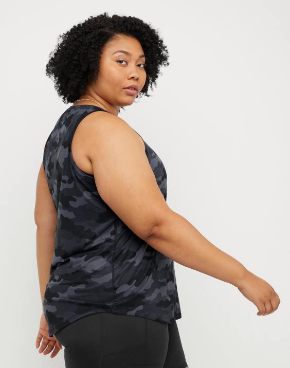 Champion ženske plus mehak kamuflažni tisk na tanke 2B841396 športno maskirno strelivo črno