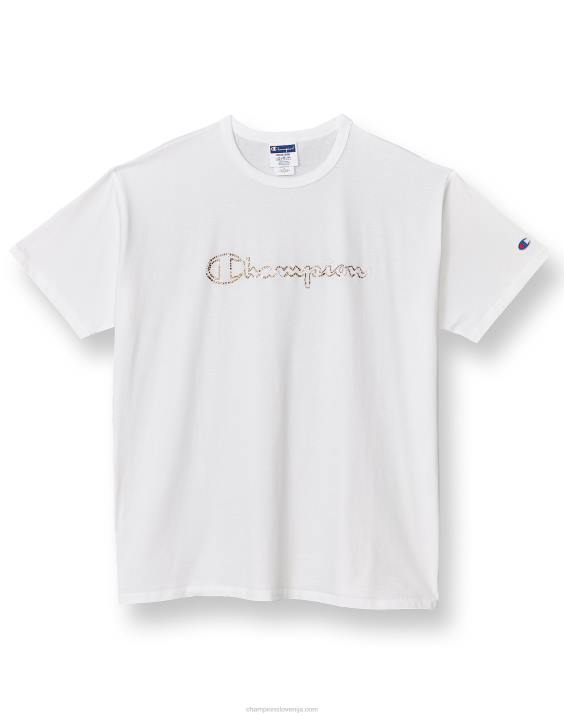 Champion ženske prevelik logotip z okrasnim kamenčkom 2B842033 bela