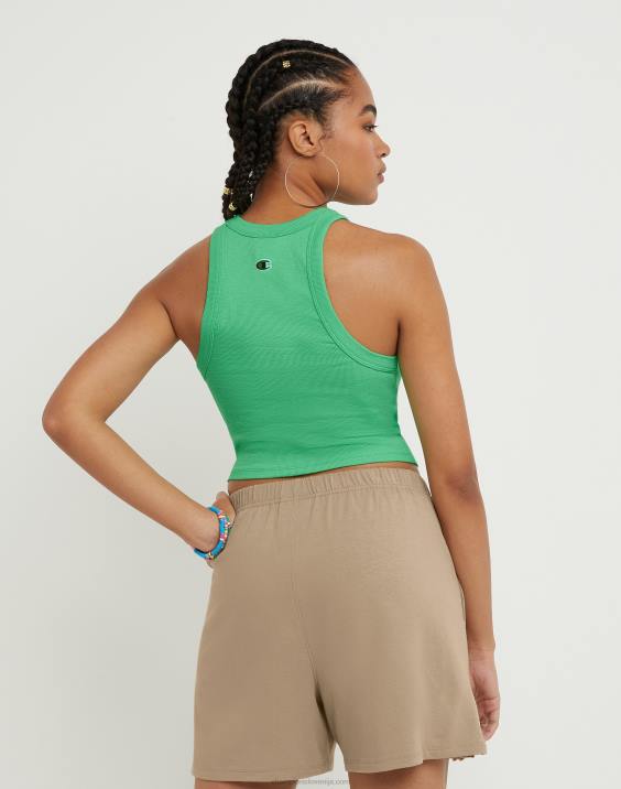 Champion ženske rebrasti tank klasični scenarij 2B841319 srečna pomlad zelena