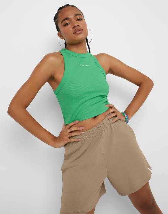 Champion ženske rebrasti tank klasični scenarij 2B841319 srečna pomlad zelena